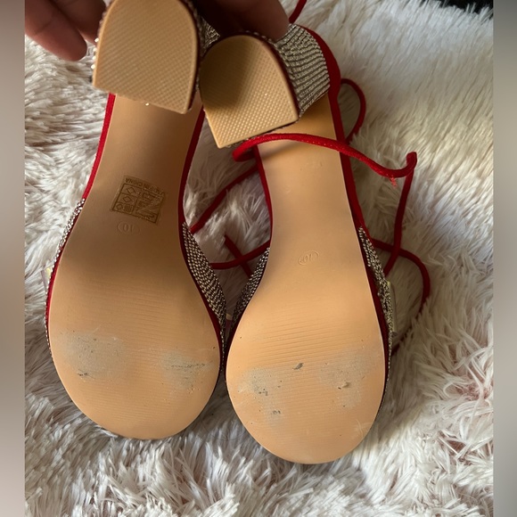 Cuccoo Party Collection Tie Leg Design
Rhinestone Decor Platform Strappy Sandals - Picture 3 of 4